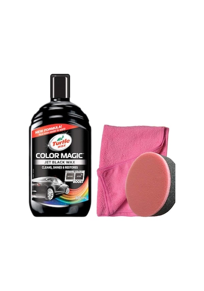 Jet Black Renkli Cila Siyah 500 Ml + Pasta Cila Süngeri + 3 Bez