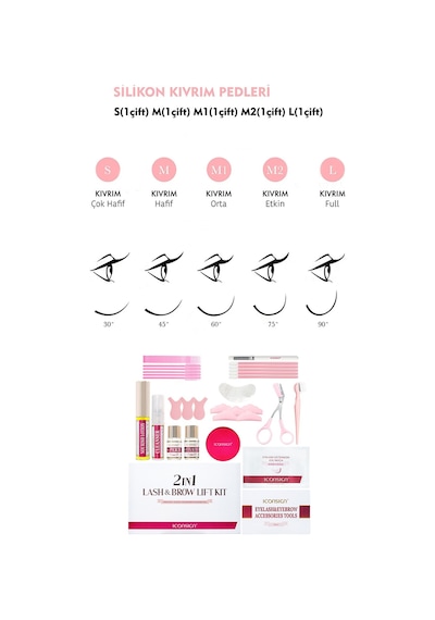 2in1 Yeni Kirpik Lifting Seti, Lash Lift, Kirpik Perma Ve Kaş Laminasyon Seti-yeni Balm Yapıştırıcılı- Pro Set