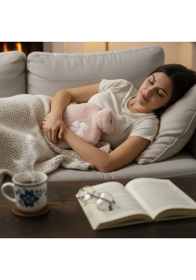 Hello Everyone Yazılı Kurdeleli Pembe Peluş Sıcak Su Torbası 1 Lt Yumuşak Kılıf, Uzun Süre Sıcak Tutan Termal Su Torbası Bx40