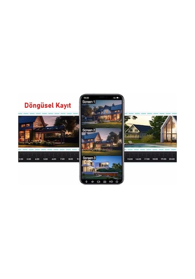 Ultimate Okam 3936 9mp 3+3+3 Üç Kameralı Ultra Hd 4g Solar Akıllı Güvenlik Kamerası