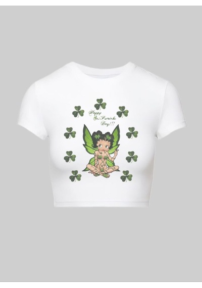 Startmore Beyaz Beyaz Batman Baskılı Pinterest Y2k Crop Top Baby Tee Likralı Dar