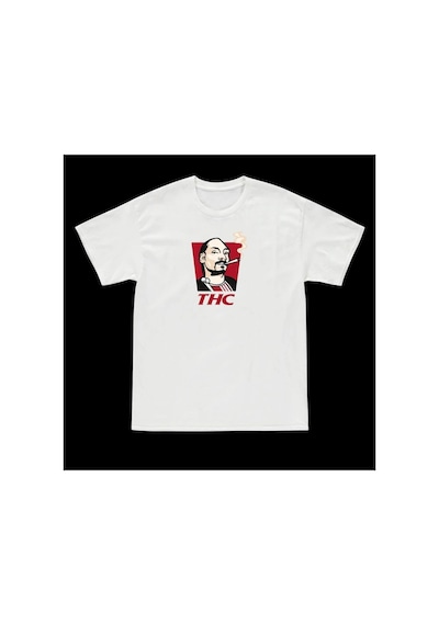 Tarzsokak Unisex Oversize Snoop Dogg Baskılı Tshirt Beyaz