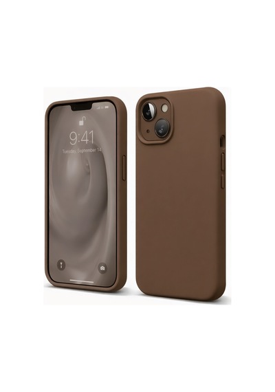 Apple iPhone  Uyumlu,  14 Kılıf First Silikon - Kahverengi