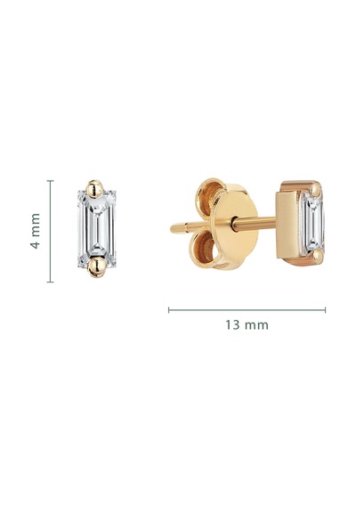 Reis Kuyumculuk T10117 Mini Baget  Küpe Altın  Küpe