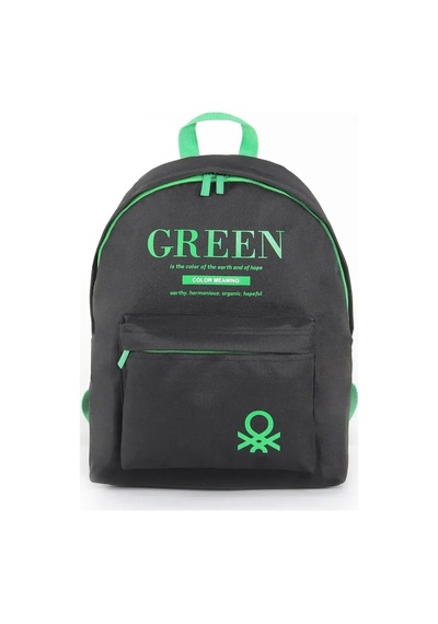 "green" Okul Sırt Çantası Siyah / 03805 Renkli