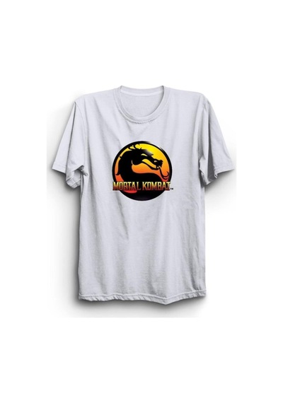 Mortal Kombat - Oyun Baskılı Tshirt Beyaz
