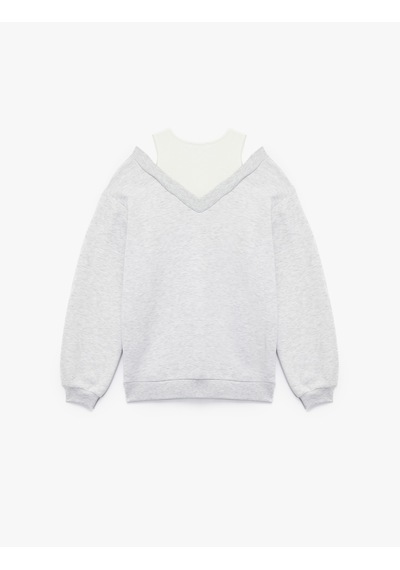 Koton Rahat Kesim Çift Yaka Şardonlu Uzun Kollu Sweatshirt Gri Melanj 6wal10136ık Gri Melanj Koton Rahat Kesim Çift Yaka Şardonlu Uzun Kollu Sweatshirt Gri Melanj 6wal10136ık Gri Melanj