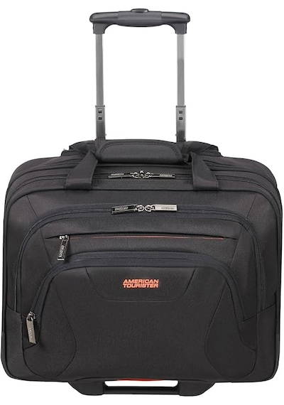 Samsonite American Tourister At Work-rollıng Tote Valiz Siyah - Turuncu