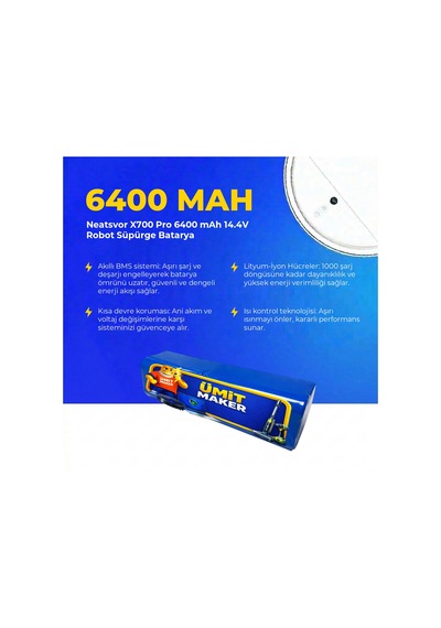 Neatsvor X700 Pro 6400 Mah 14.4v Robot Süpürge Batarya
