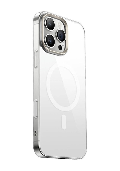 Apple Uyumlu iPhone   16 Pro Max Kılıf   Magsafe Şarj Özellikli Şeffaf Cam Arka Yüzey Zore G-glass Kapak