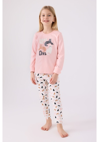 Arnetta Kız Çocuk Pembe Pijama Takımı Ar3057-c-v1 Pembe