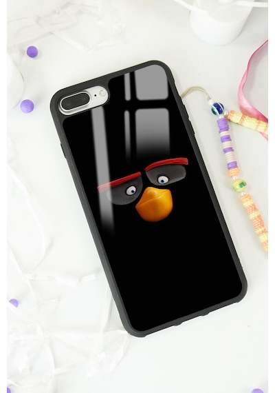 Apple Uyumlu iPhone 7 Plus 8 Plus Uyumlu Black Tasarımlı Glossy Telefon Kılıfı Çok Renkli