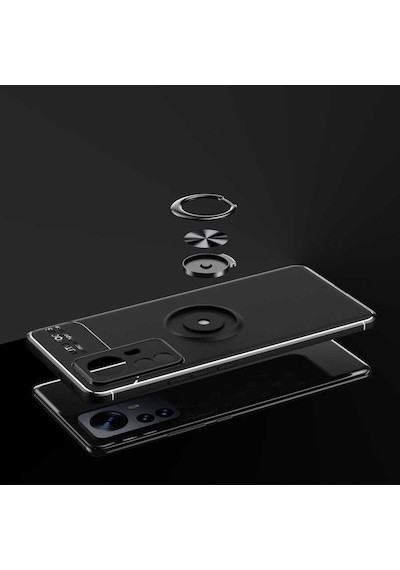 Xiaomi Mi 12 Pro Kılıf Zore Ravel Yüzüklü Silikon Kılıf