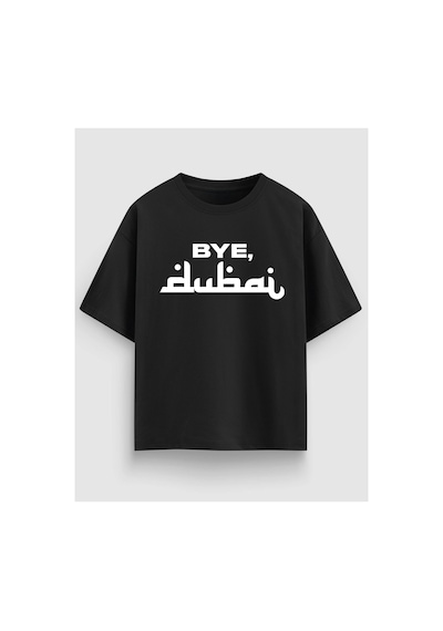 Yolo Street Unisex Oversize Siyah Tişört Bye Dubai Baskılı, 250 Gsm %100 Pamuk, Minimal Streetwear Siyah1 Yolo Street Unisex Oversize Siyah Tişört Bye Dubai Baskılı, 250 Gsm %100 Pamuk, Minimal Streetwear Siyah1