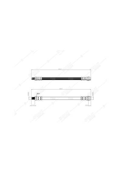 SVAC 10-233 Fren Hortumu Arka Alz Aeb Aff 1Z Aah Ahu Audi A4 Avant 1.6 1.8 T 1.9 TDI 2.8 1996/2001