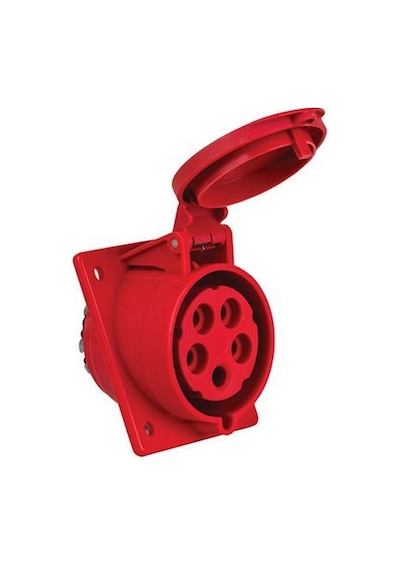 Mete Enerji 5x32a. Ip44 Makine Prizi -eğik- Vidalı Bağl. 406521v