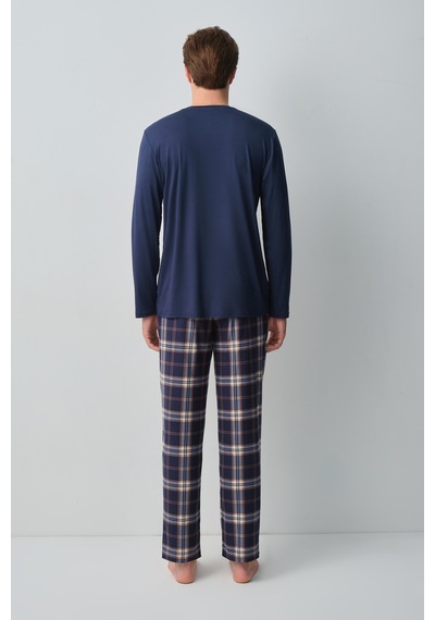 Suwen Joseph Erkek Pamuklu Pijama Takımı Msh105102521352 Lacivert