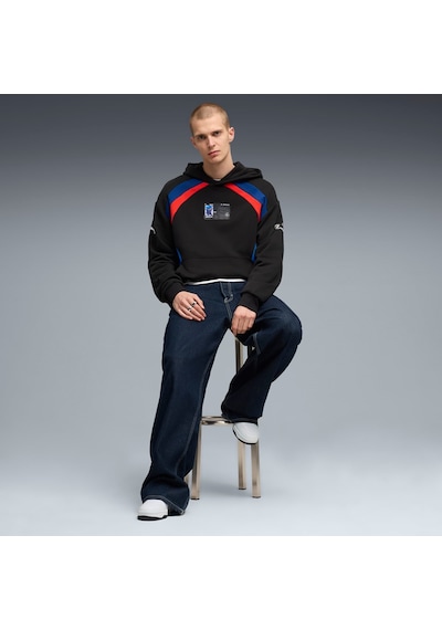 Puma Bmw M Motorsport Lıfestyle Erkek Geniş Kesim Kapüşonlu Sweatshırt 634804 01 Siyah