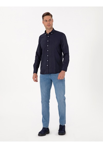 Pierre Cardin Erkek Lacivert Gömlek Desenli 50311487-vr033 Lacivert