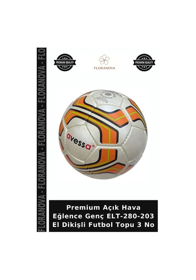 Premium Açık Hava Eğlence Genç Elt-280-203 El Dikişli Futbol Topu 3 No Çok Renkli