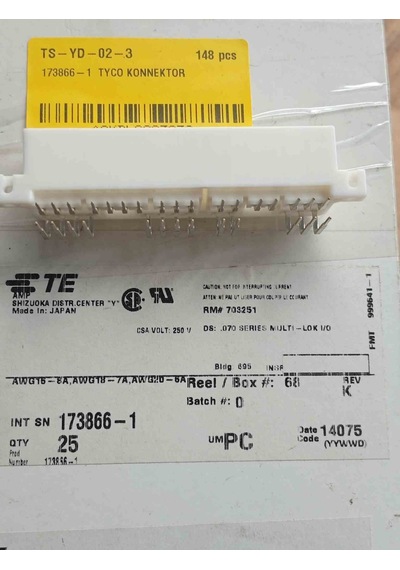 173866-1 Tyco Konnektör 2 Adet