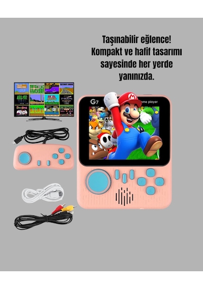 Mey İthalat 666 Klasik Oyunlu Mini Retro Konsol Büyük Ekran Desteği