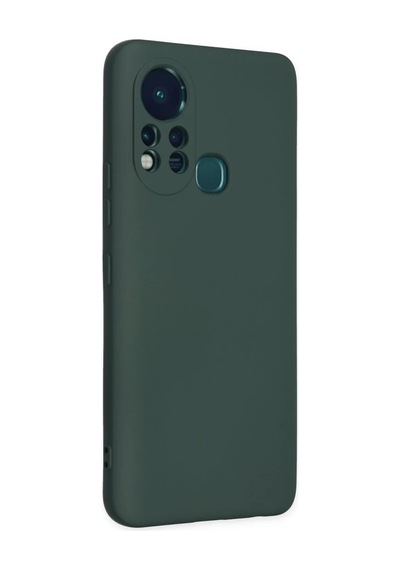 İnfinix Hot 11s Uyumlu Kılıf Nano İçi Kadife Silikon - Koyu Yeşil