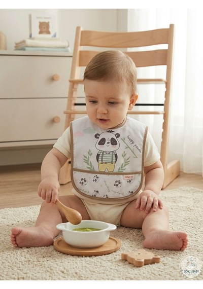 Set Kısa Kollu Bağlamalı Ayarlanabilir Sıvı Geçirmez Aktivite ve Mama Önlüğü Çok Renkli 2'li