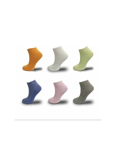 Footmania 6 Çift Kadın Extra Yumuşak Pastel Fitilli Çorap Dikişsiz Burun Çok Renkli Footmania 6 Çift Kadın Extra Yumuşak Pastel Fitilli Çorap Dikişsiz Burun Çok Renkli