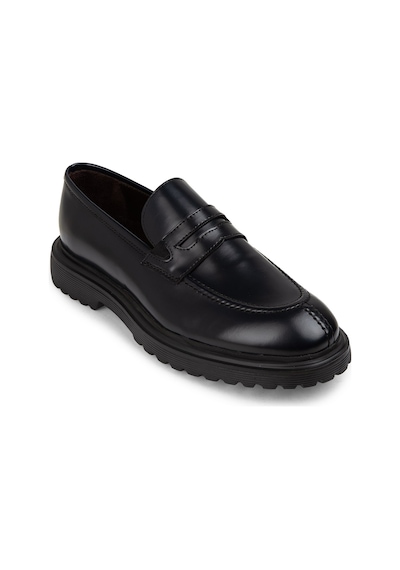 Deery Hakiki Deri Lacivert Loafer Erkek Ayakkabı - 01878mlcve01 Lacivert