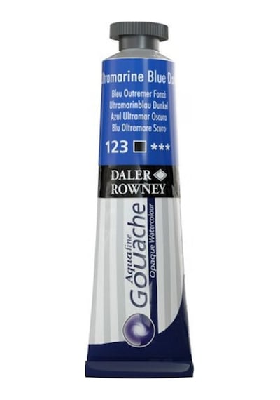Daler Rowney Aquafine Opak Guaj Boya 15Ml 123 Ultramarine Blue Da Ultramarine Blue