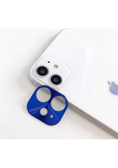 Apple Uyumlu iPhone 11 Zore Metal Kamera Koruyucu Mavi