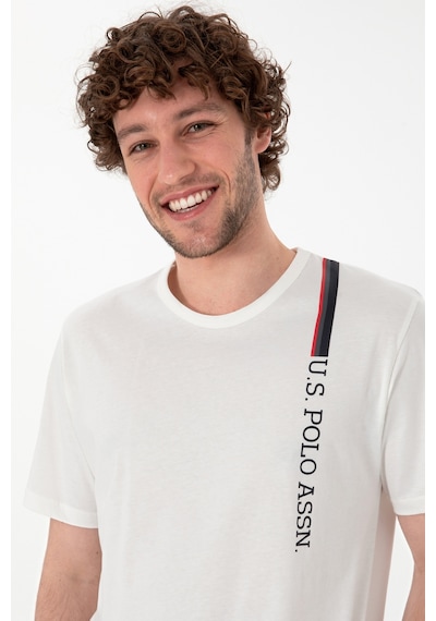 U.S. Polo Assn. Erkek Bisiklet Yaka Beyaz Pijama Takımı 50309355-VR013