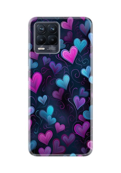 Realme 8 - 8 Pro Kılıf Boutique Baskılı Resimli Mavi Kalp Pcode -082