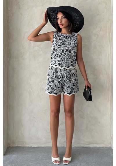 Verymoda Dantel Şort D2919 Siyah