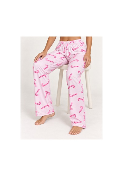 Fit Women Kadın Premium Desenli Rahat Kesim Pudra Pijama Altı 4773