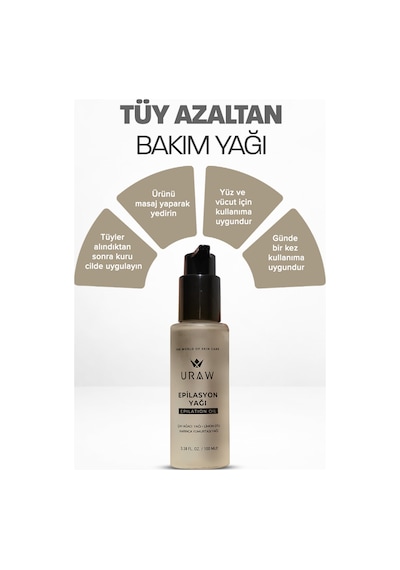 Uraw Tüy Azaltıcı Epilasyon Yağı 100 ML