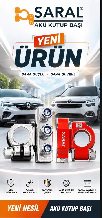 Saral 3 Baglantılı Akü Kutupbaşı Yeni Tip 3 Civatalı Akü Kutupbaşı Artı Ve Eksi Yeni Model Araçlar İçin