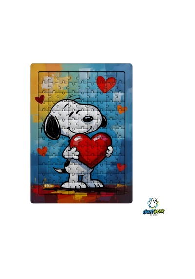 Ghostbastır Design Snoopy 99 Parça Ayaklı Puzzle Dekoratif Çocuk Yapbozu 0191