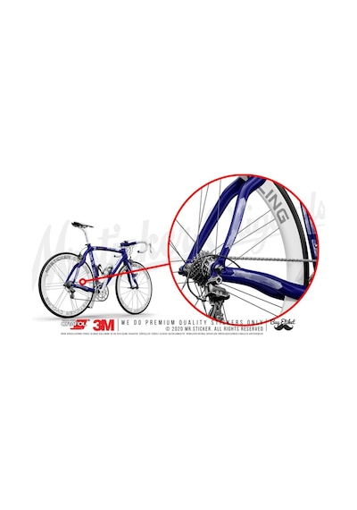 Bcy36 Reflektif Bisiklet Sticker Set Avantaj Paket Lacivert Beyaz