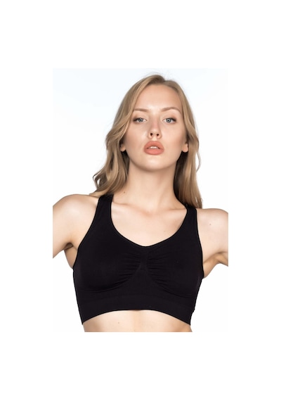 Siyah Mı Emay 4001 Soft Sporcu Büstiyer Siyah