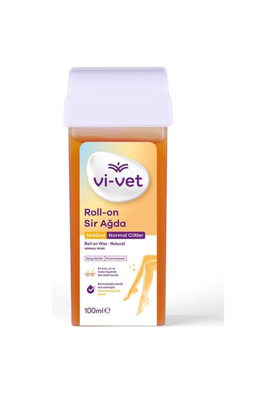 Vi-vet Roll-on Naturel Kartuş Sir Ağda 100ml - 24'li Paket