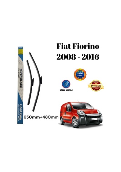 Fiat Fiorino 2008 2009 2010 2011 2012 2013 2014 2015 2016 Uyumlu Ön Cam Silecek Süpürgesi Seti 650+480mm