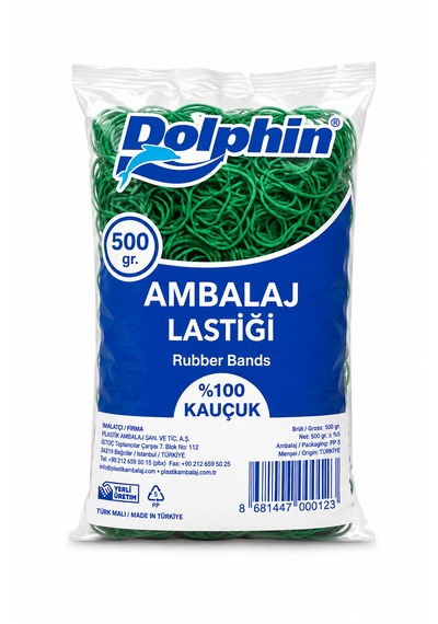 Dolphin Kauçuk Lastik Yeşil 40 Mm X 500 Gr