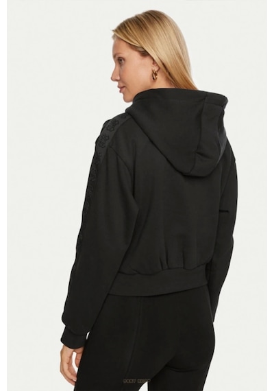 Guess Kadın Siyah Logolu Sweatshirt Siyah