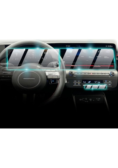 Hyundai 2024-25 Kona Se Sel Uyumlu N-line 12.3" Navi+ Göst.paneli Ipg Proactive Ekran Koruyucu