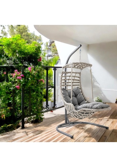 Capri Swing Alaçatı Plus Tekli Bahçe Salıncağı Bahçe Salıncağı Cappuccino