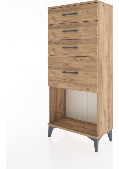 Hyperion Dolap 4 Çekmeceli 60x44x134 Çam-çam Çam