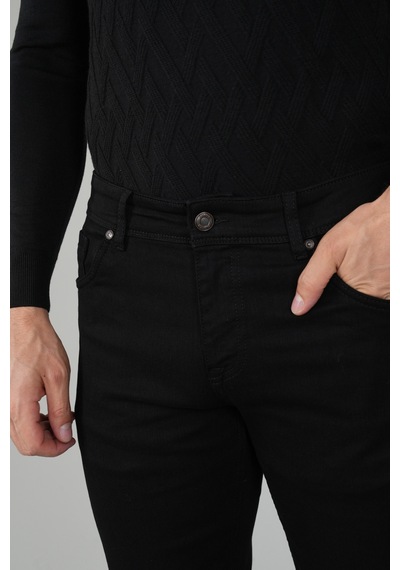 Bisse Siyah Denim Pamuklu 5 Cepli Erkek Pantolon Pnj25y25103 D99 Siyah