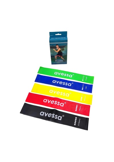 Avessa Lab-set50 Latex Egzersiz Band Seti 5li Çok Renkli